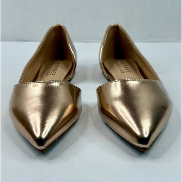 Journee Collection Women's Cortni Pointed Toe d'Orsay Flats Rose Gold Size 7W - Picture 3 of 8
